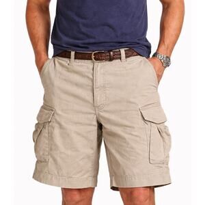 Vintage 90s Polo Ralph Lauren Cargo Shorts 42 Khaki Tan Classic Chino 10”